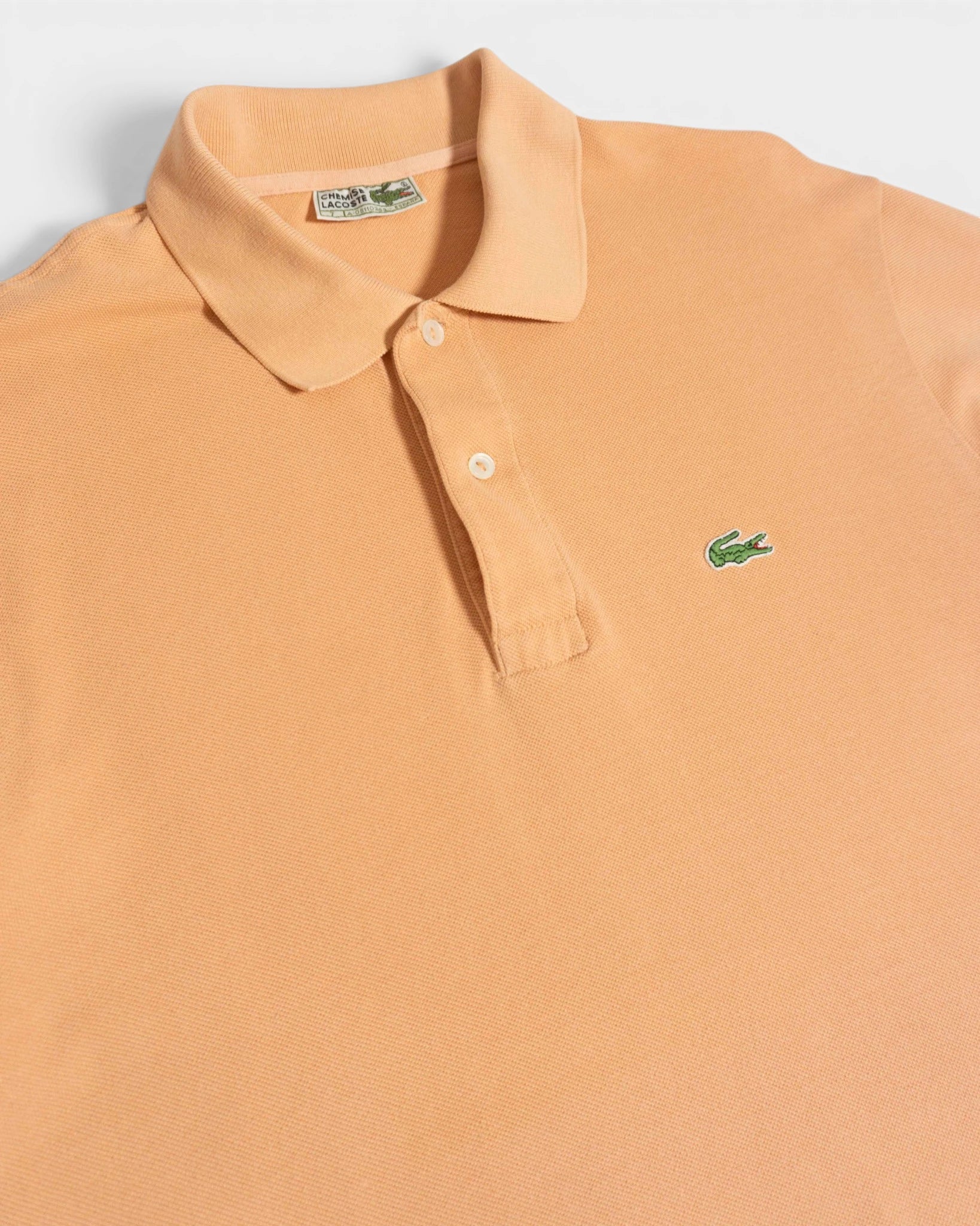 Polo Lacoste Vintage Color Naranja Salmón — Talla L
