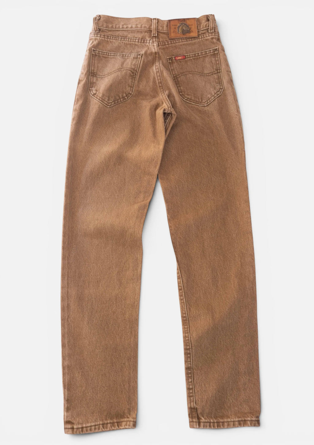 Vaquero Lee Vintage Marrón de Tiro Alto — Talla S