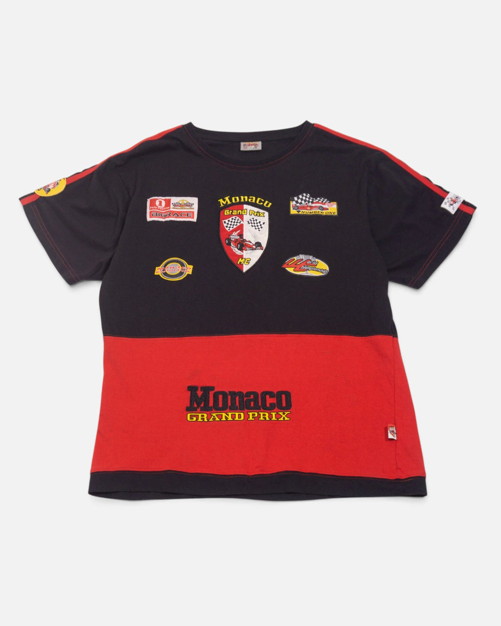 Camiseta Monaco Grand Prix Racing Parches Vintage — Talla XL