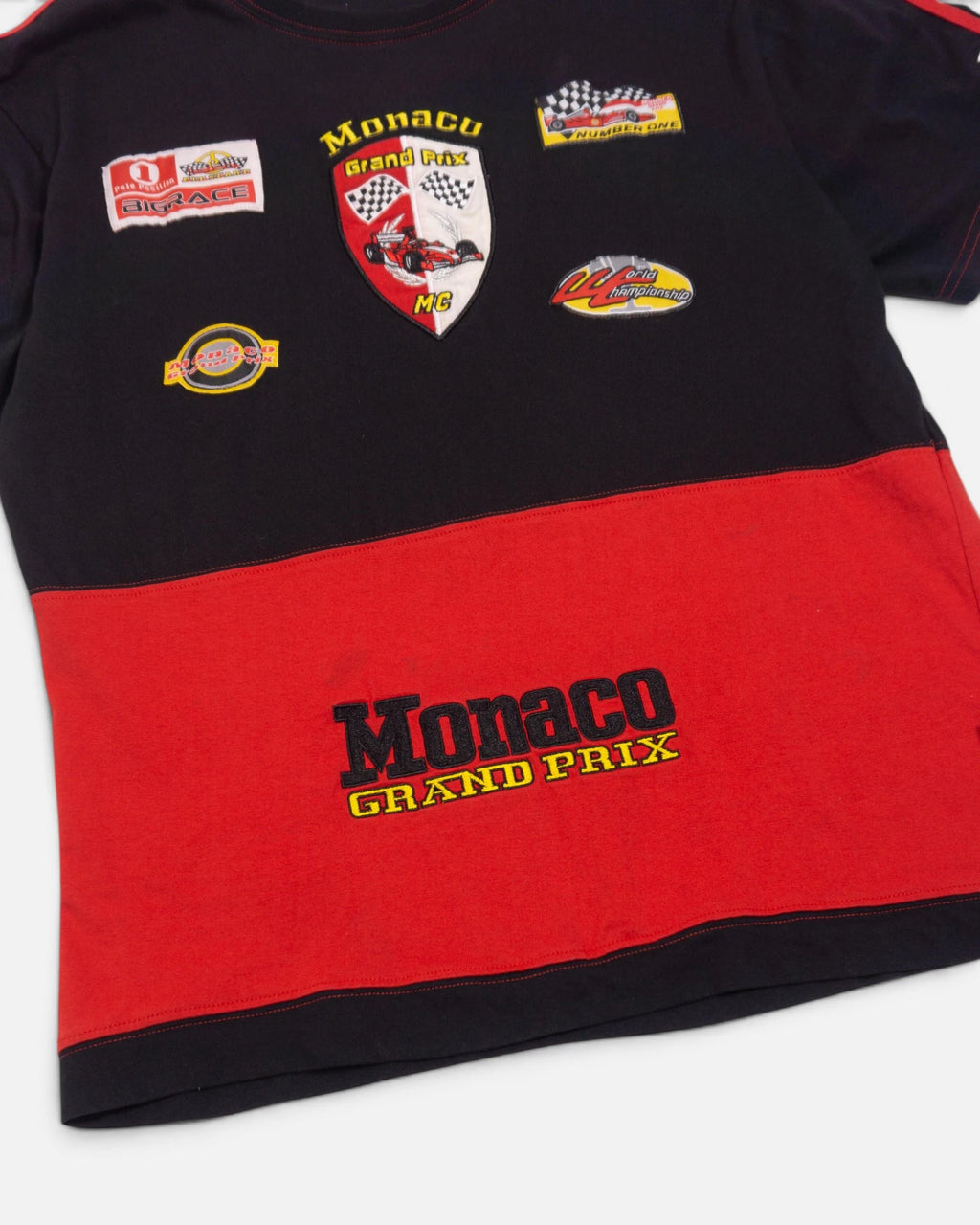 Camiseta Monaco Grand Prix Racing Parches Vintage — Talla XL