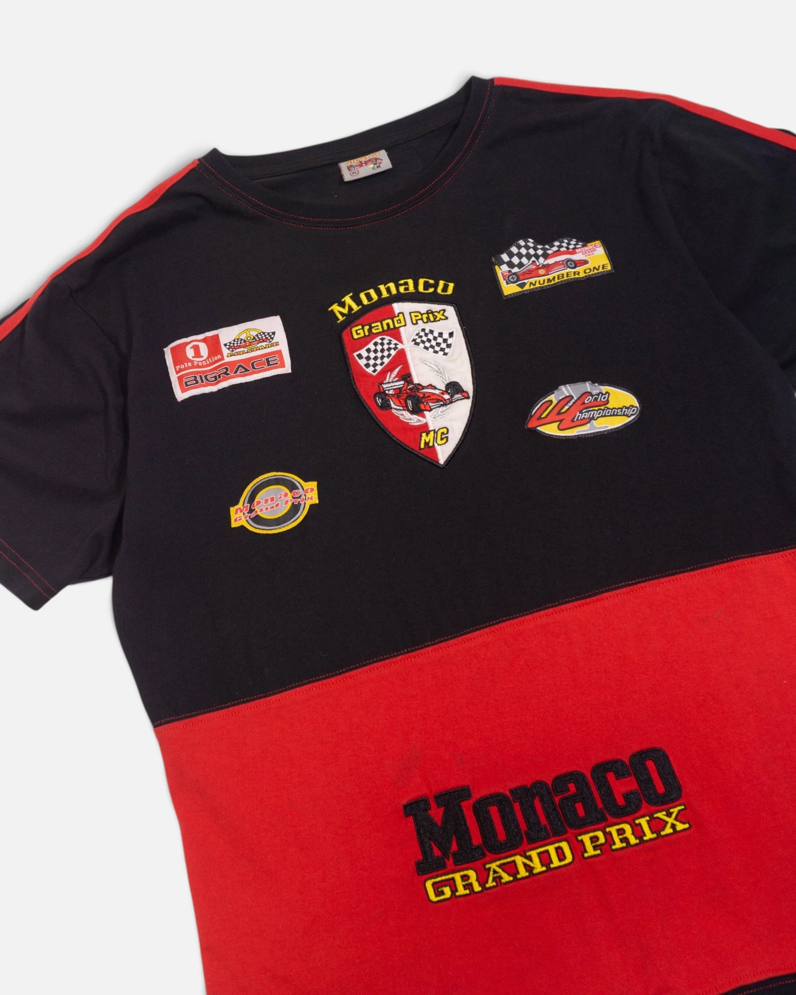 Camiseta Monaco Grand Prix Racing Parches Vintage — Talla XL