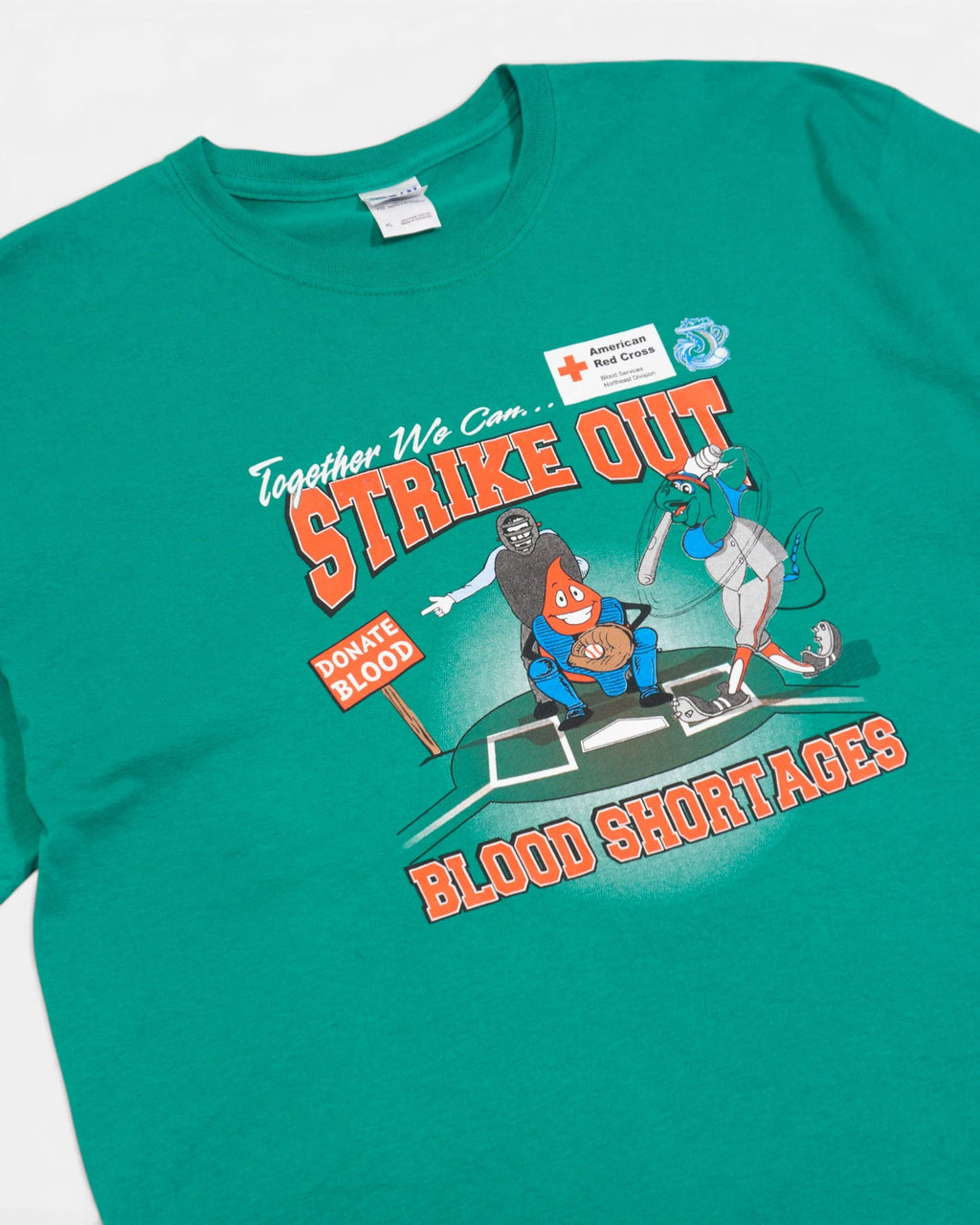 Camiseta Red Cross Strike Out Blood Vintage — Talla XL