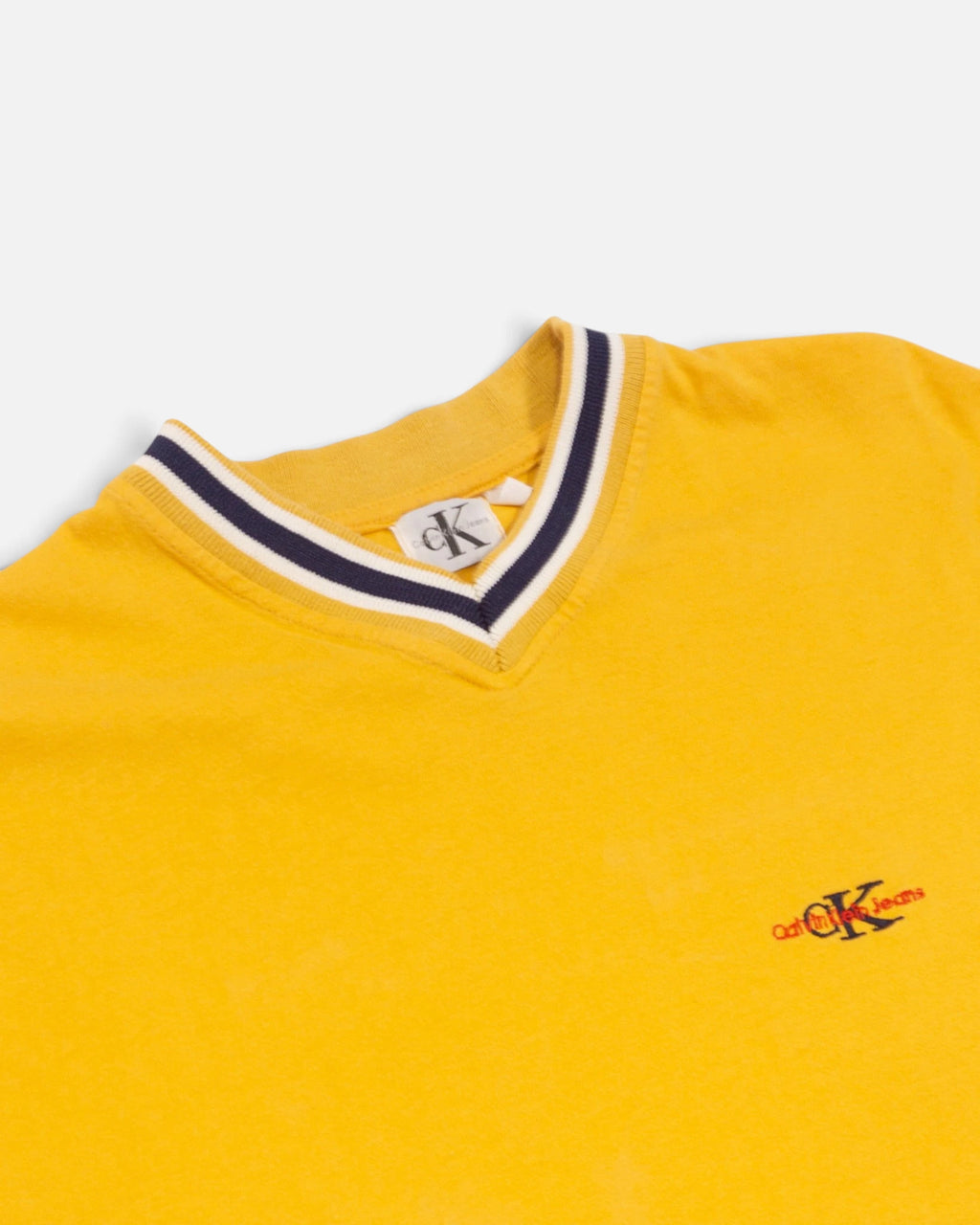 Camiseta Calvin Klein Jeans Bootleg Vintage Amarilla — Talla M
