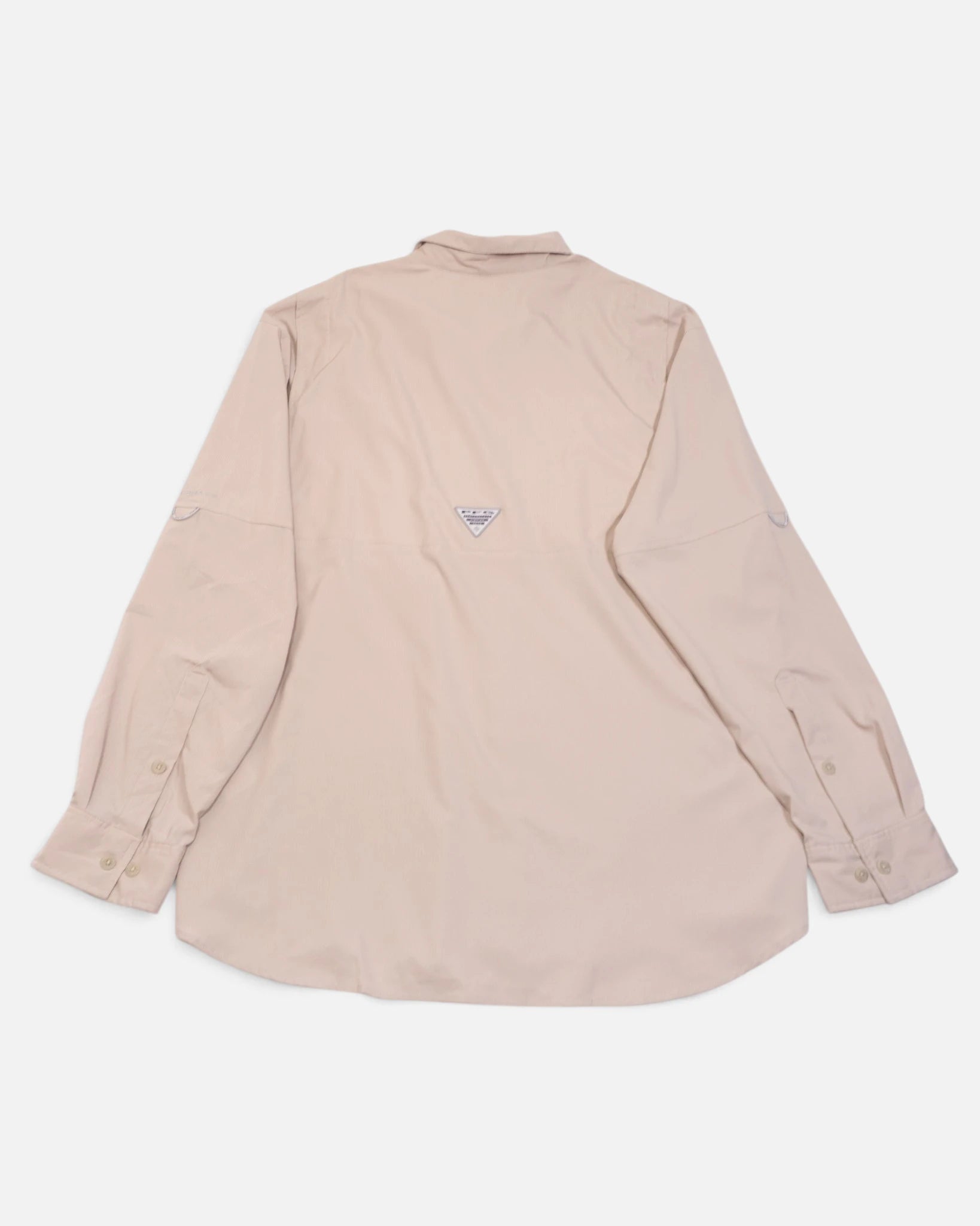Camisa Columbia PFG Fishing Beige Vintage — Talla XL