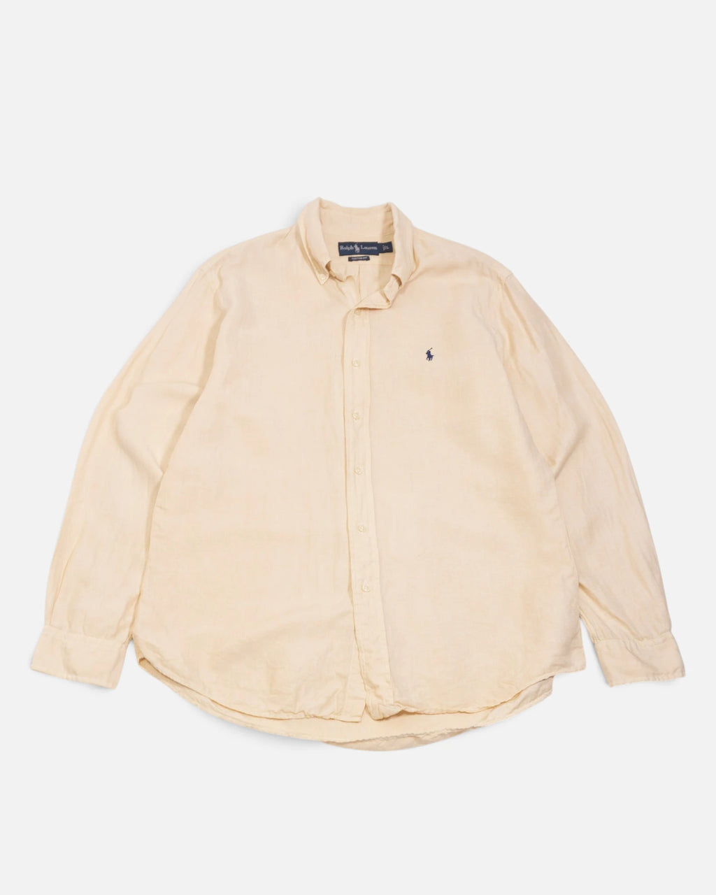 Camisa Polo Ralph Lauren Lino Seda Vintage — Talla L