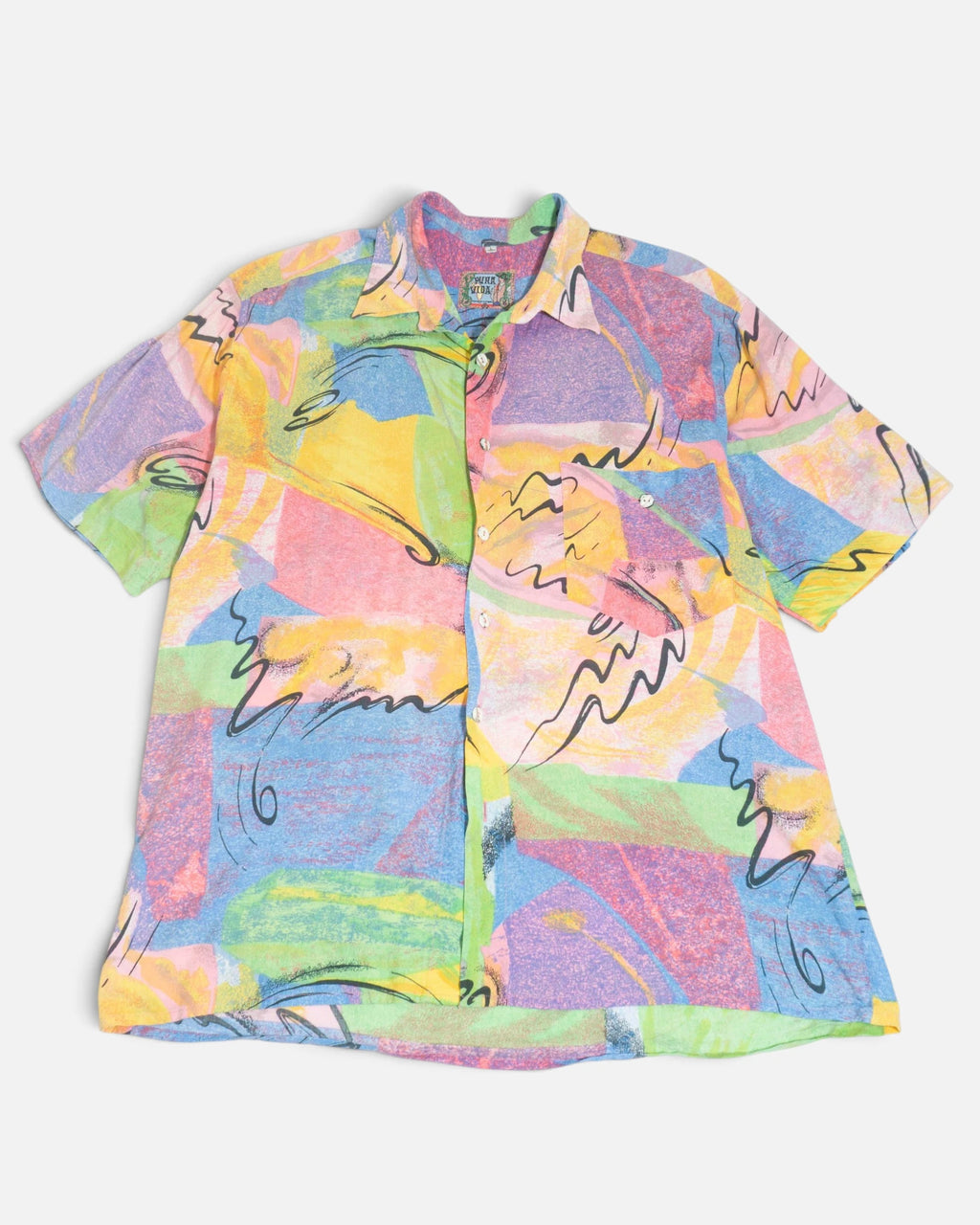 Camisa Pura Vida Abstracta Vintage — Talla L