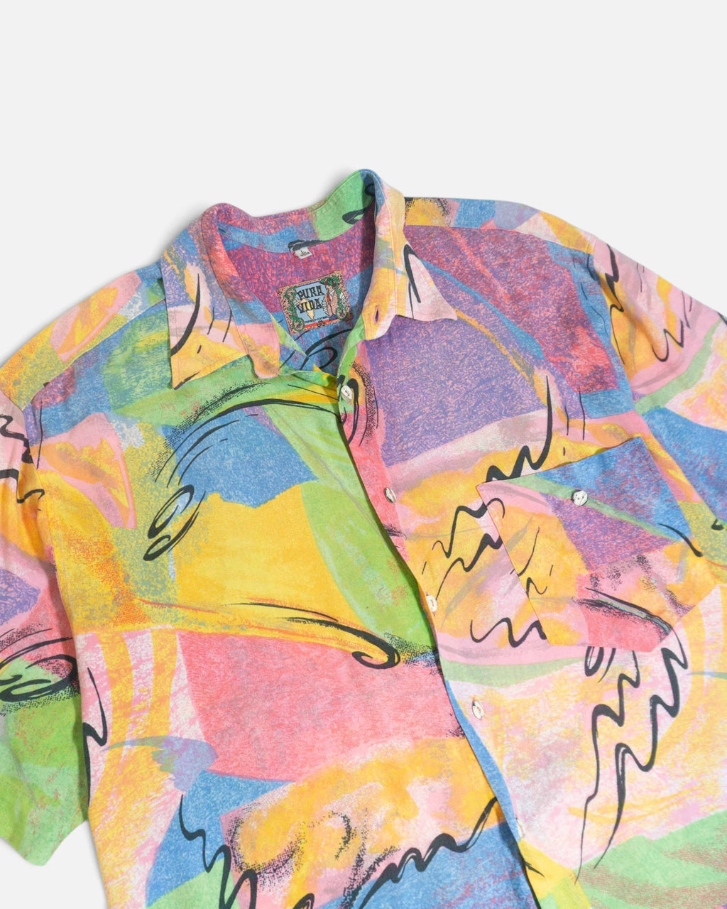 Camisa Pura Vida Abstracta Vintage — Talla L