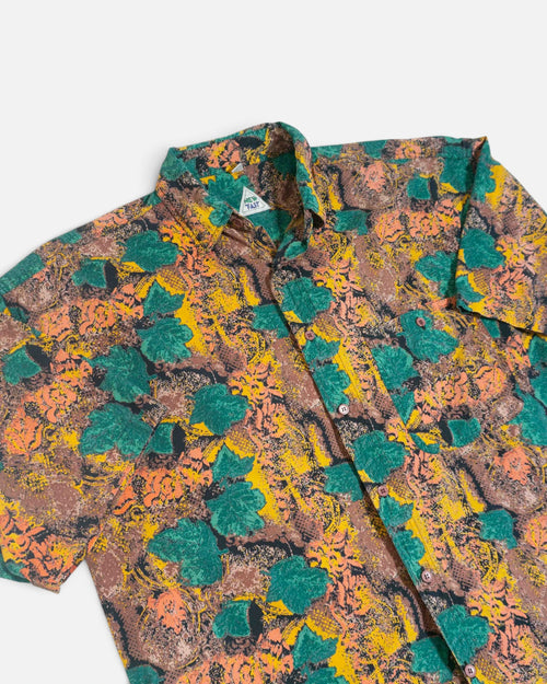 Camisa New Fast Abstracta Floral Vintage — Talla L