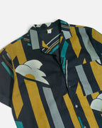 Camisa Geométrica Abstracta Vintage — Talla L