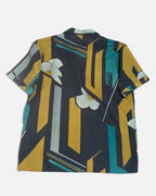 Camisa Geométrica Abstracta Vintage — Talla L