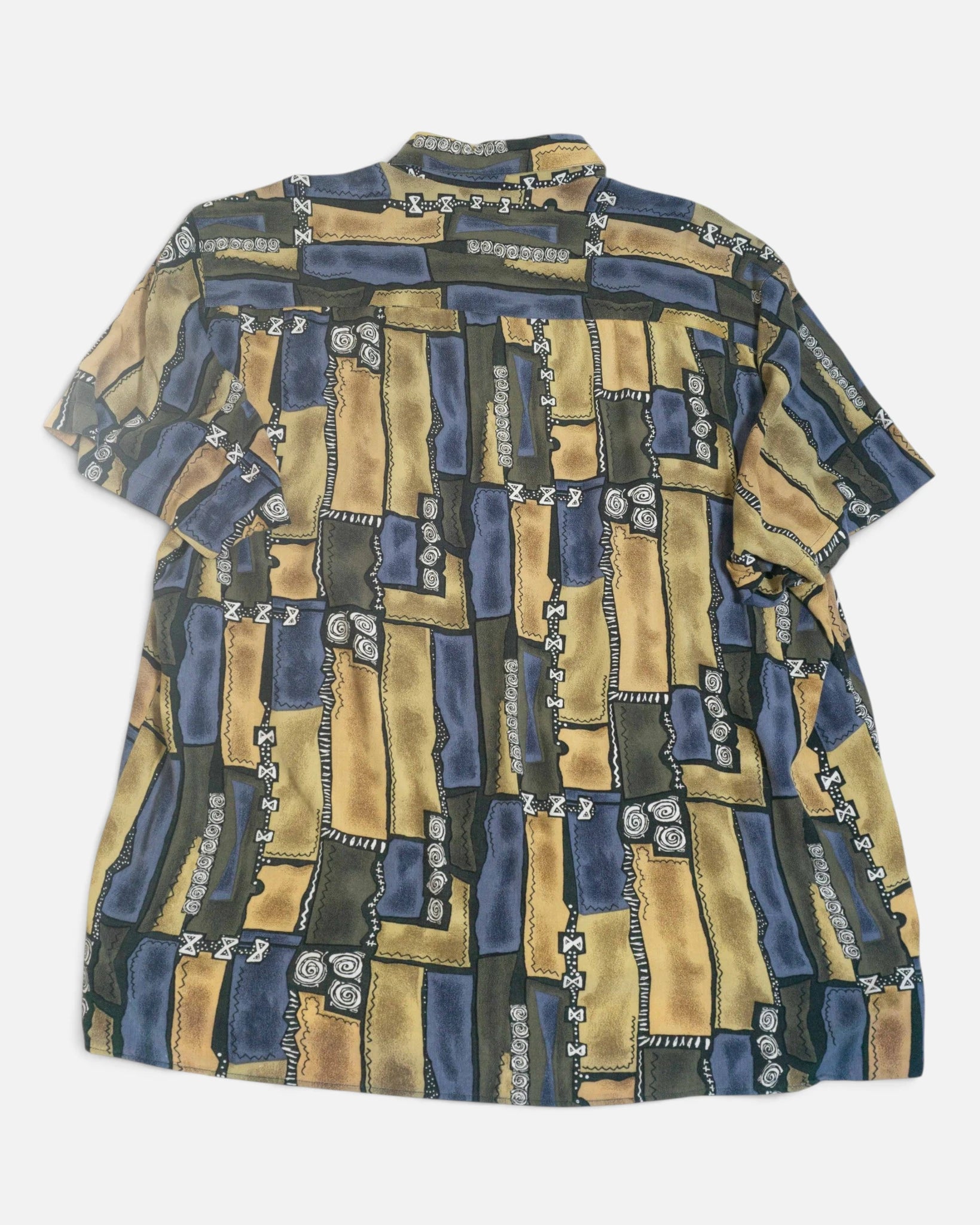 Camisa Patchwork Tribal Abstracta Vintage — Talla XXL