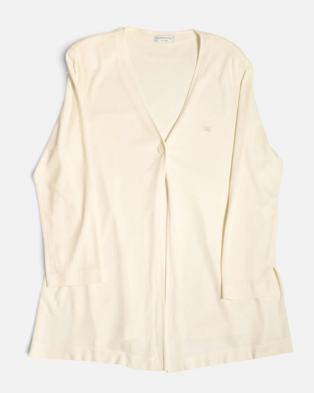 Cárdigan Burberrys Punto Crema Vintage — Talla 46