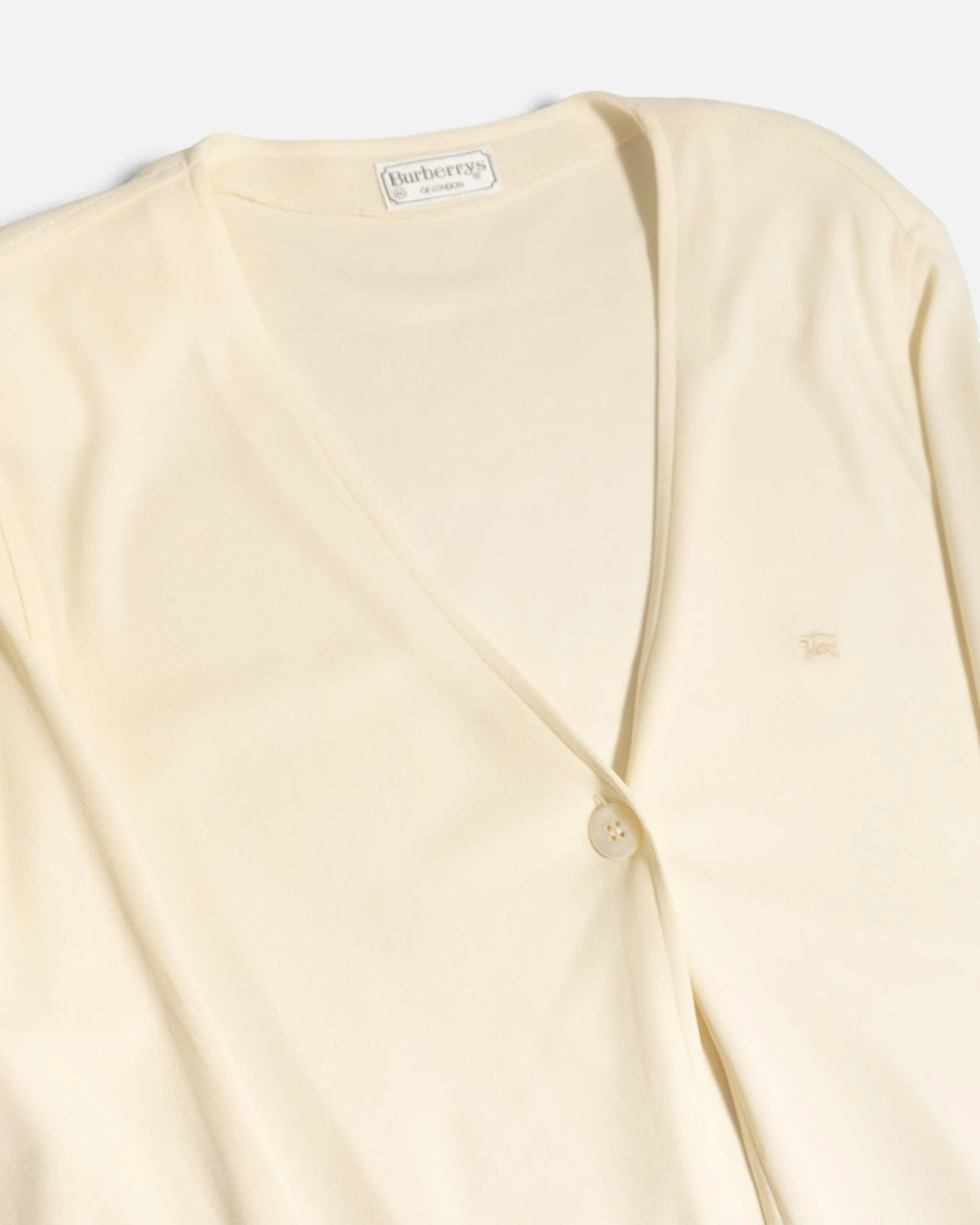 Cárdigan Burberrys Punto Crema Vintage — Talla 46