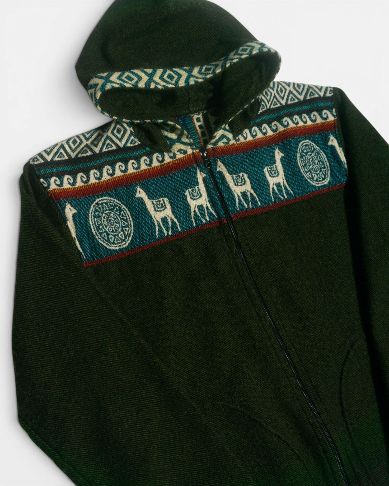 Chaqueta Lana Andina Ecuador Vintage — Talla S