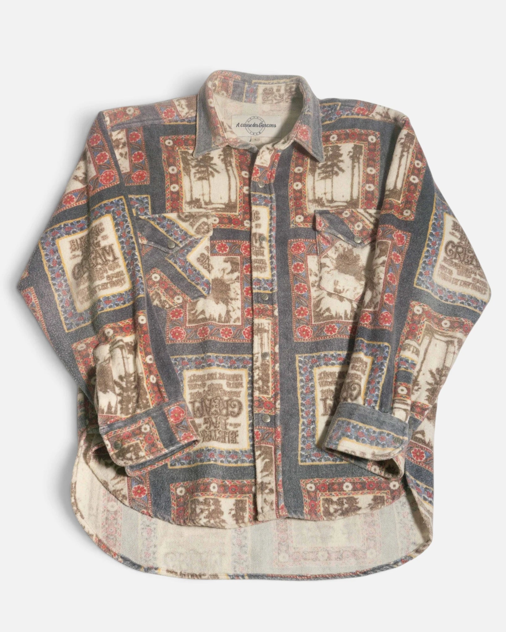 Camisa Franela A Cause des Garçons Vintage — Talla L