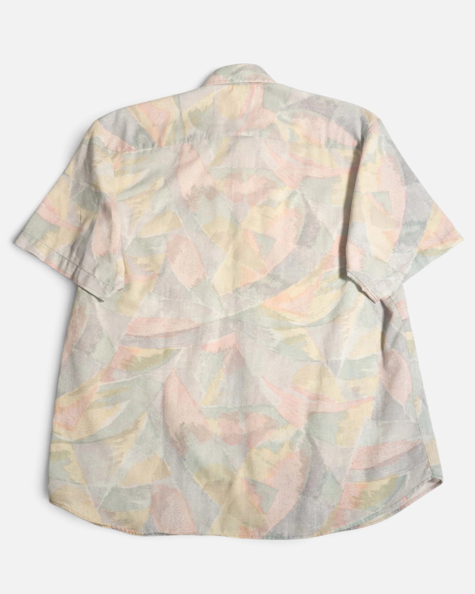 Camisa Abstracta Pastel Manga Corta Vintage — Talla M