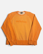 Sudadera Adidas Naranja Raglán Vintage — Talla L