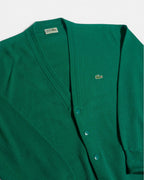 Cárdigan Lacoste Chemise Verde Vintage 90s — Talla L