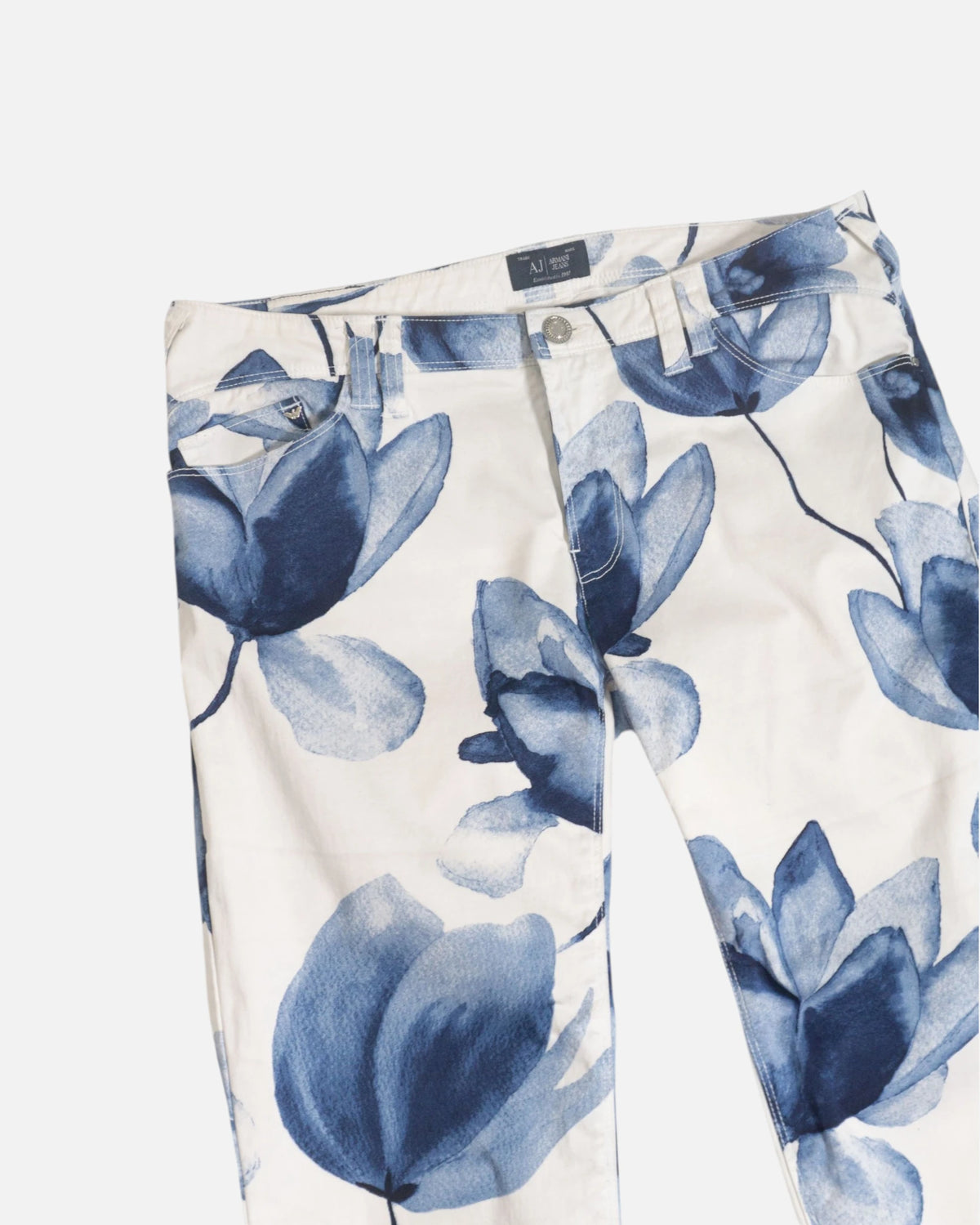 Pantalón Armani Jeans Estampado Floral Vintage — Talla M