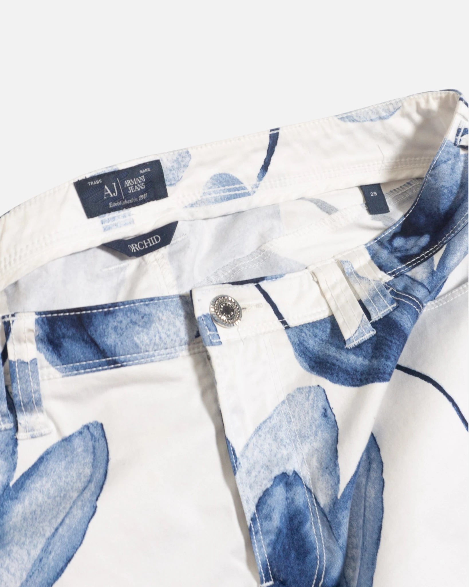 Pantalón Armani Jeans Estampado Floral Vintage — Talla M