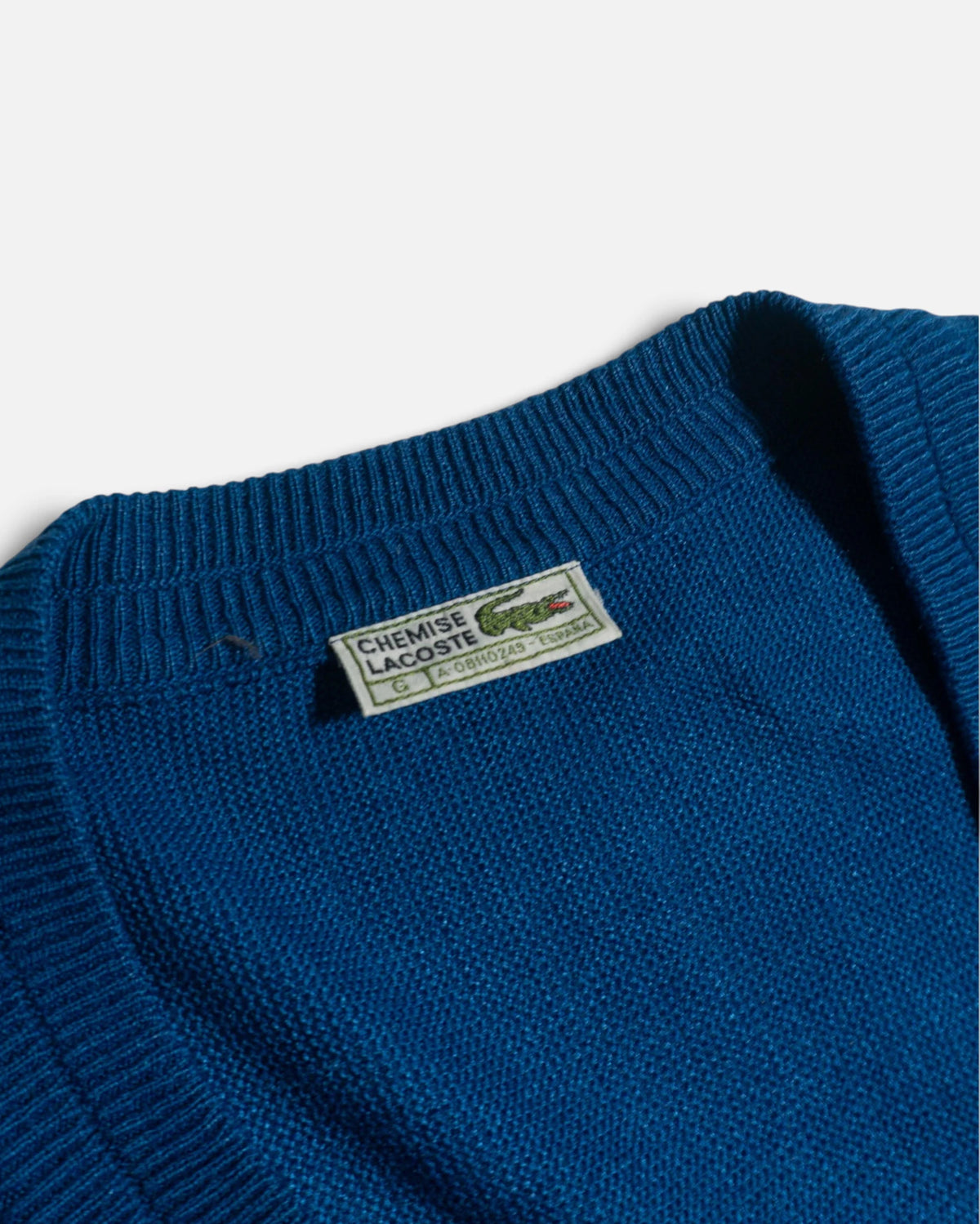 Cárdigan Lacoste morado Vintage 90s — Talla XL