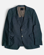 Blazer Tommy Hilfiger a Cuadros Gris Vintage — Talla XL