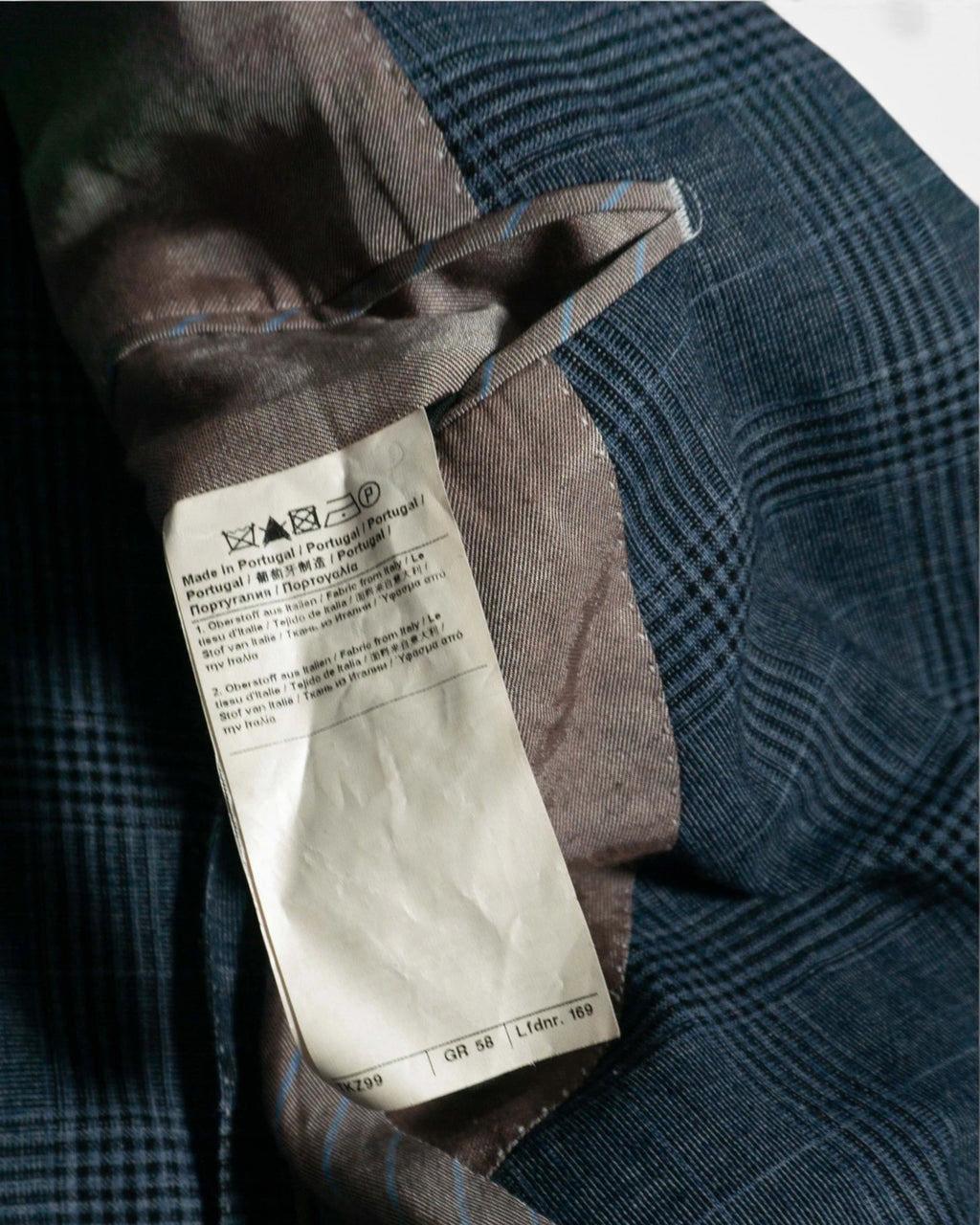 Blazer Tommy Hilfiger a Cuadros Gris Vintage — Talla XL