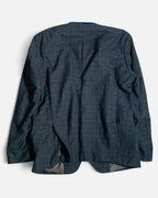 Blazer Tommy Hilfiger a Cuadros Gris Vintage — Talla XL