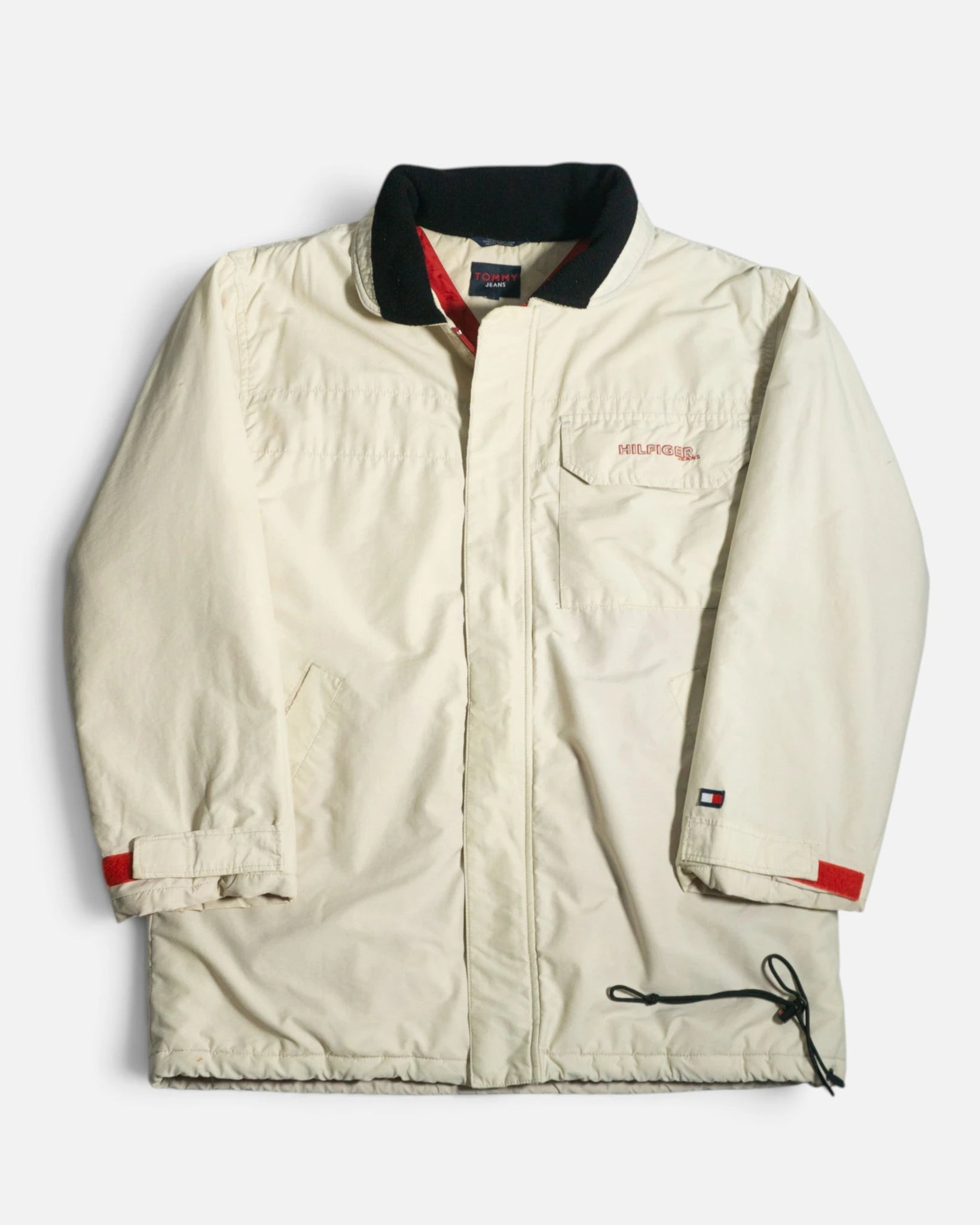 Chaqueta Parka Tommy Jeans Beige Vintage — Talla M