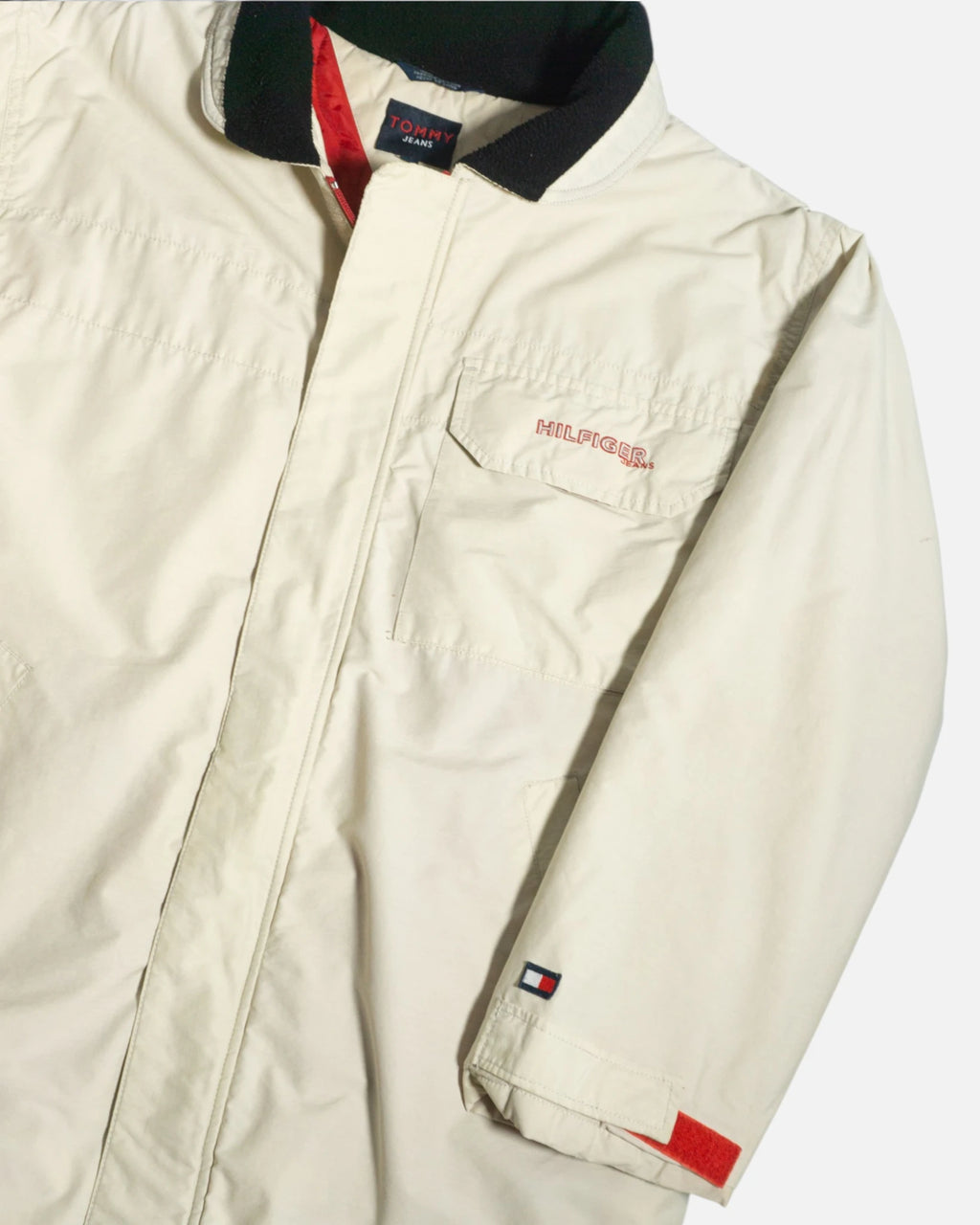 Chaqueta Parka Tommy Jeans Beige Vintage — Talla M
