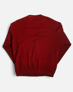 Cárdigan Lacoste Burdeos Vintage 90s — Talla XL