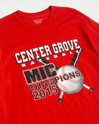 Camiseta Center Grove Baseball Vintage 2015 — Talla M