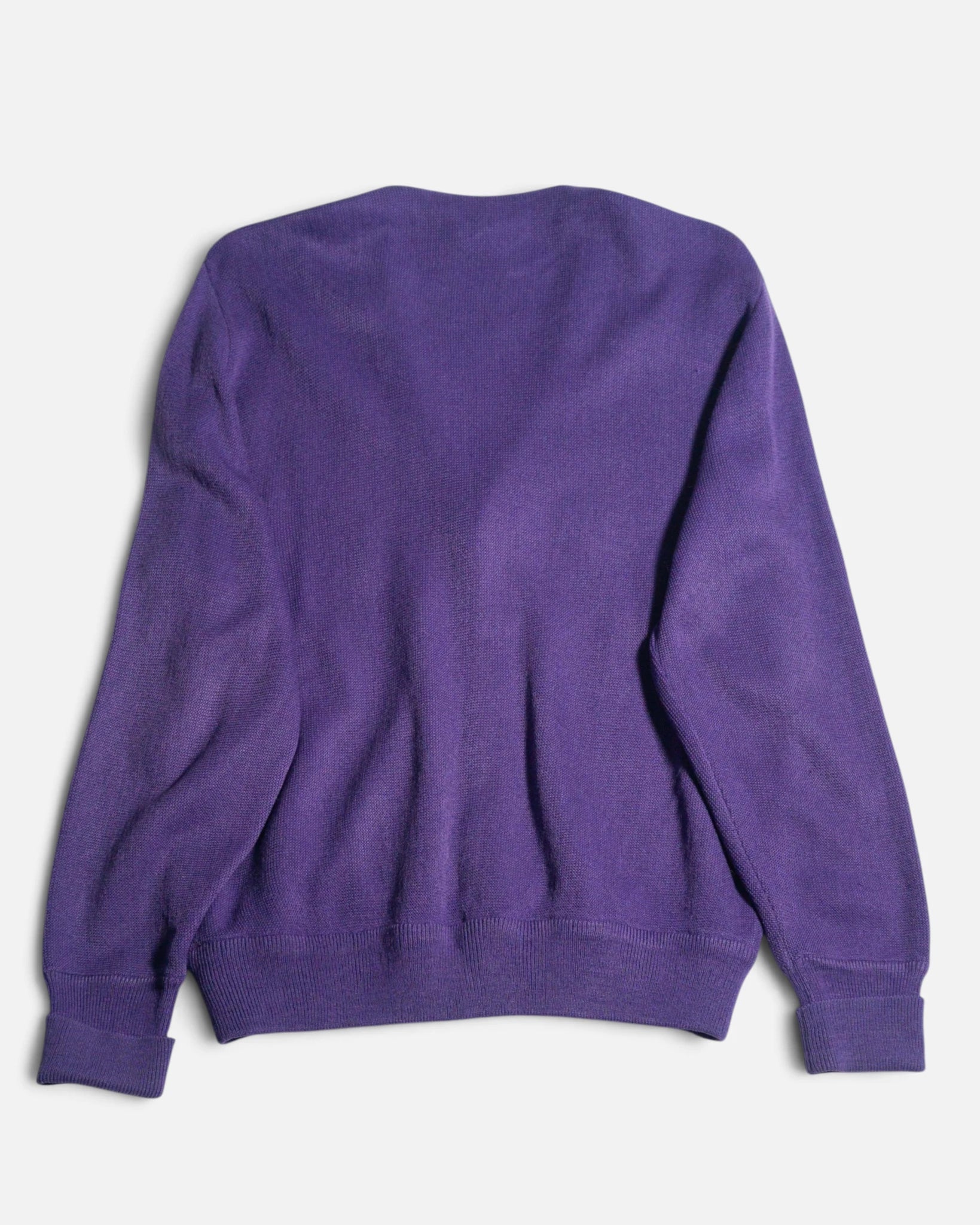 Cárdigan Lacoste Morado Vintage 90s — Talla S