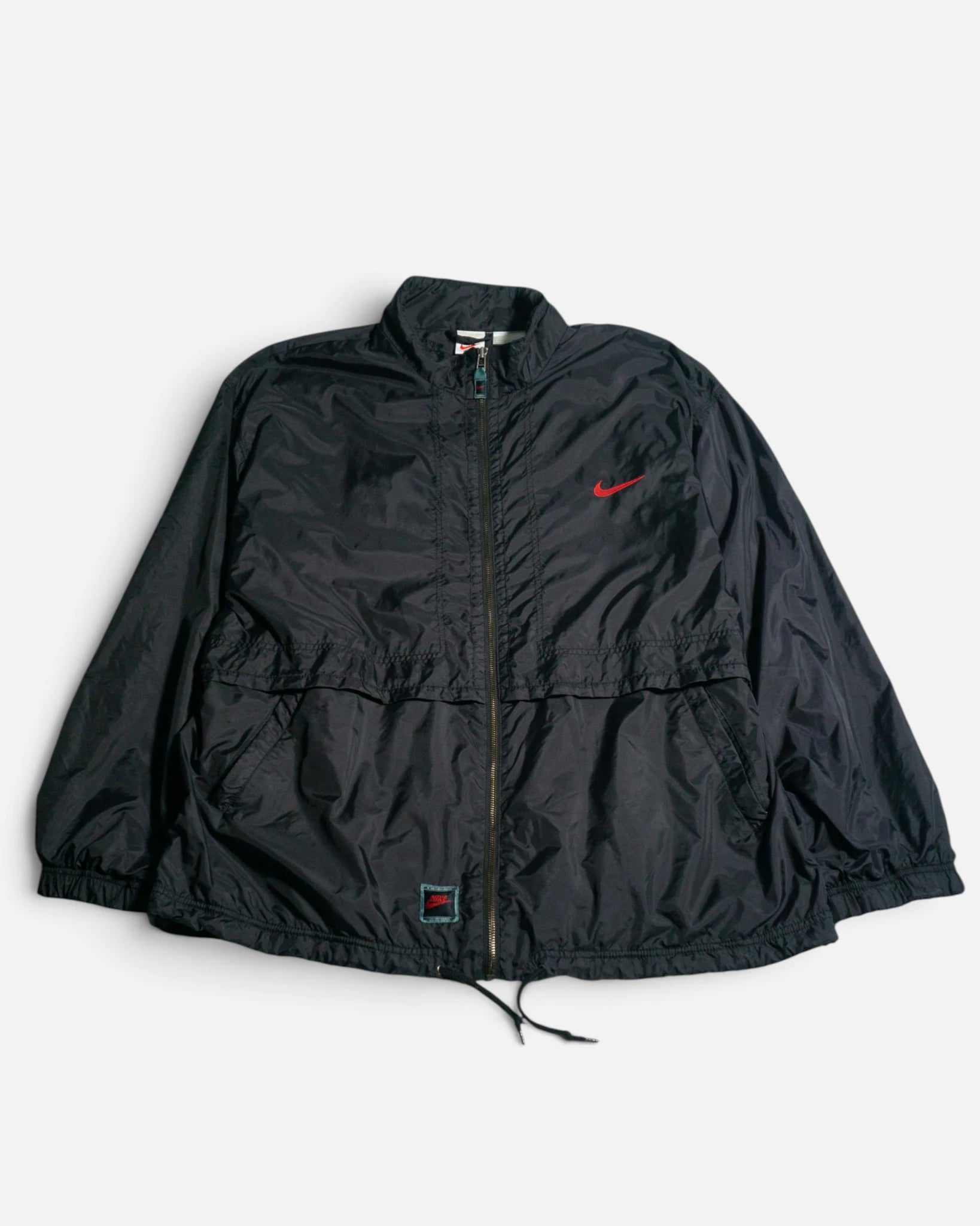Cortavientos Nike Negro Vintage 90s — Talla XL