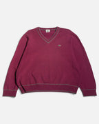 Jersey Lacoste Cuello Pico Vintage 90s Fucsia — Talla S
