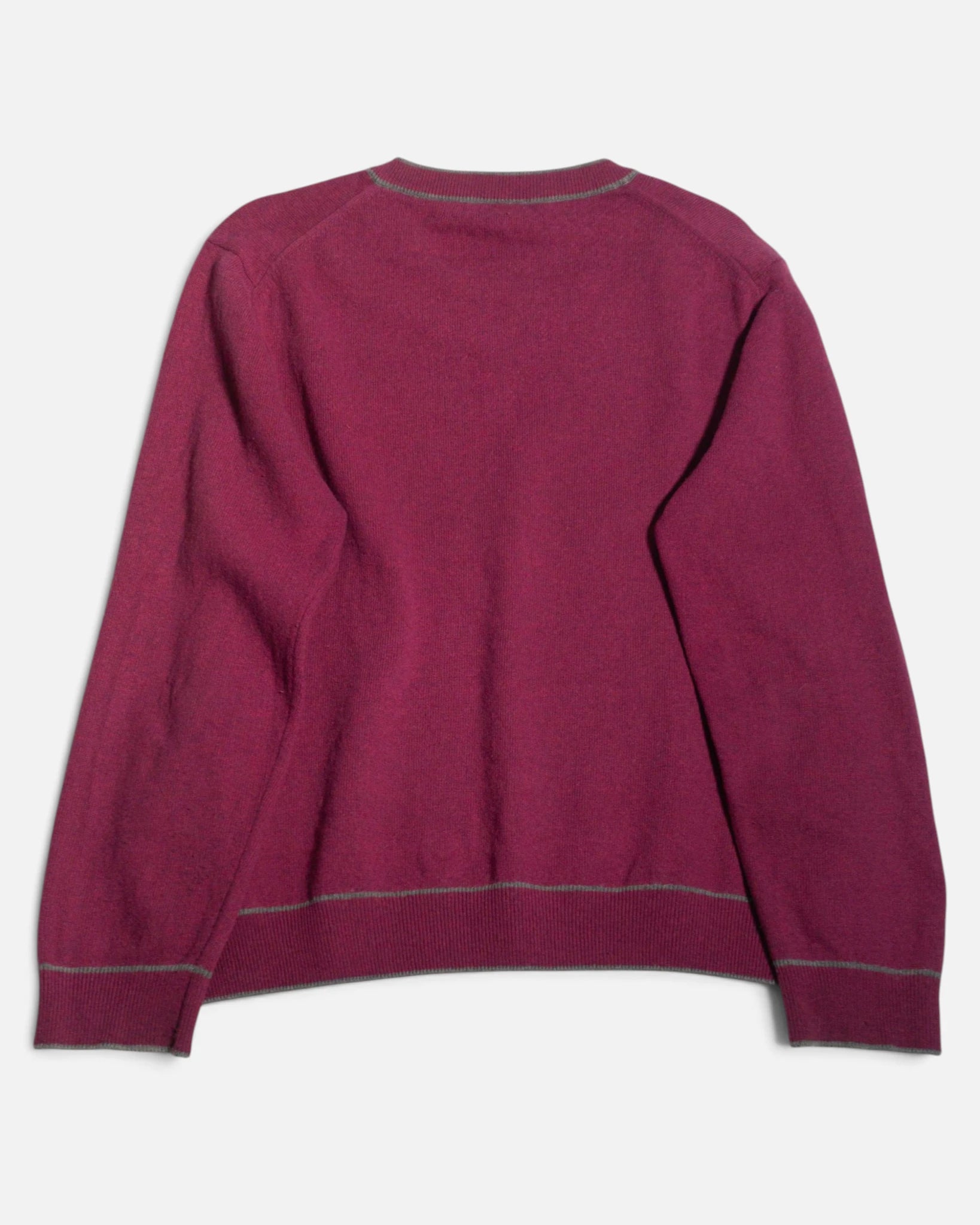 Jersey Lacoste Cuello Pico Vintage 90s Fucsia — Talla S