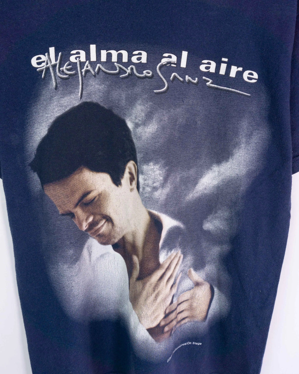 Camiseta Oficial Alejandro Sanz El alma al aire años 2000 S