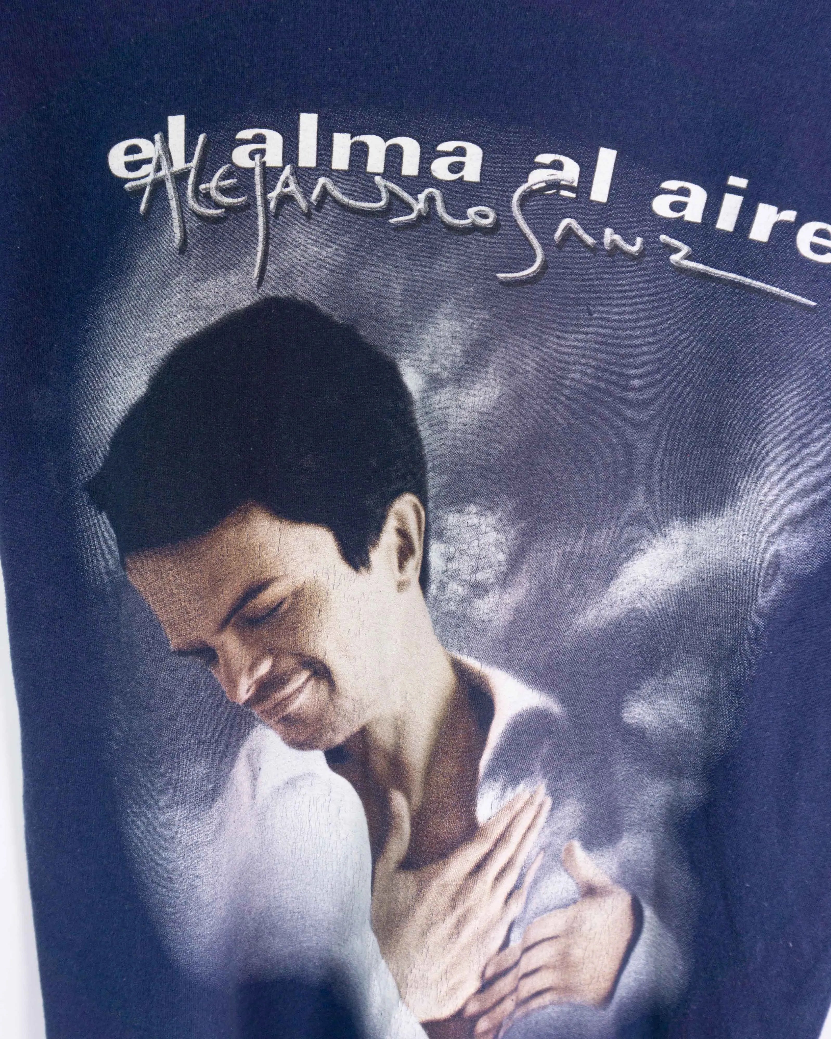 Camiseta Oficial Alejandro Sanz El alma al aire años 2000 S