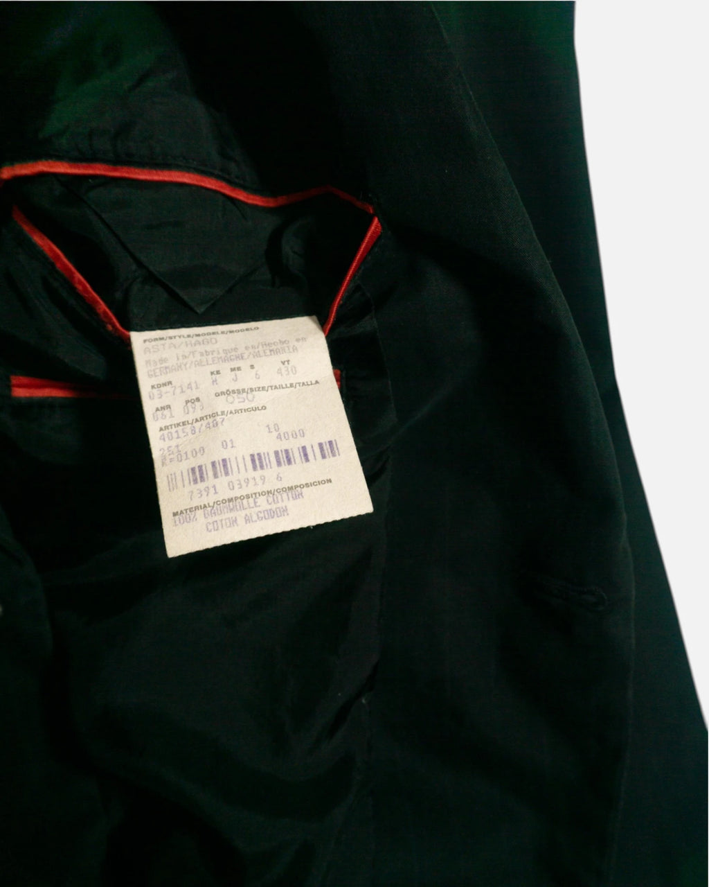 Americana Hugo Boss Negra Vintage 90s — Talla L