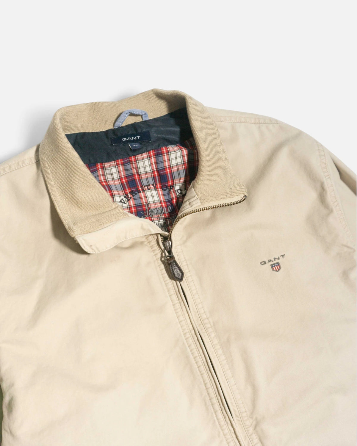 Chaqueta Gant Harrington Beige Vintage 90s — Talla XL