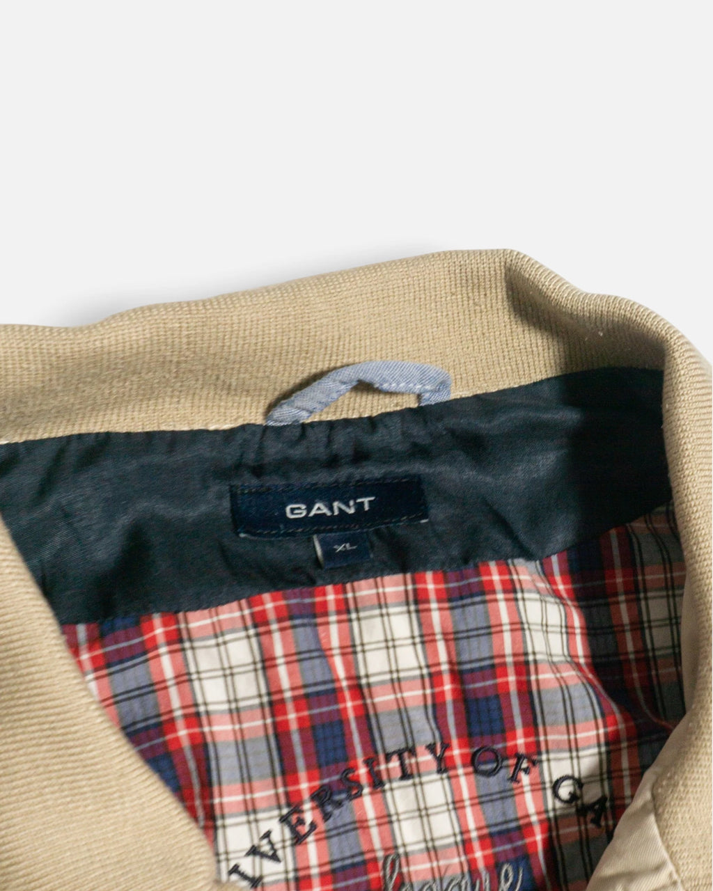 Chaqueta Gant Harrington Beige Vintage 90s — Talla XL