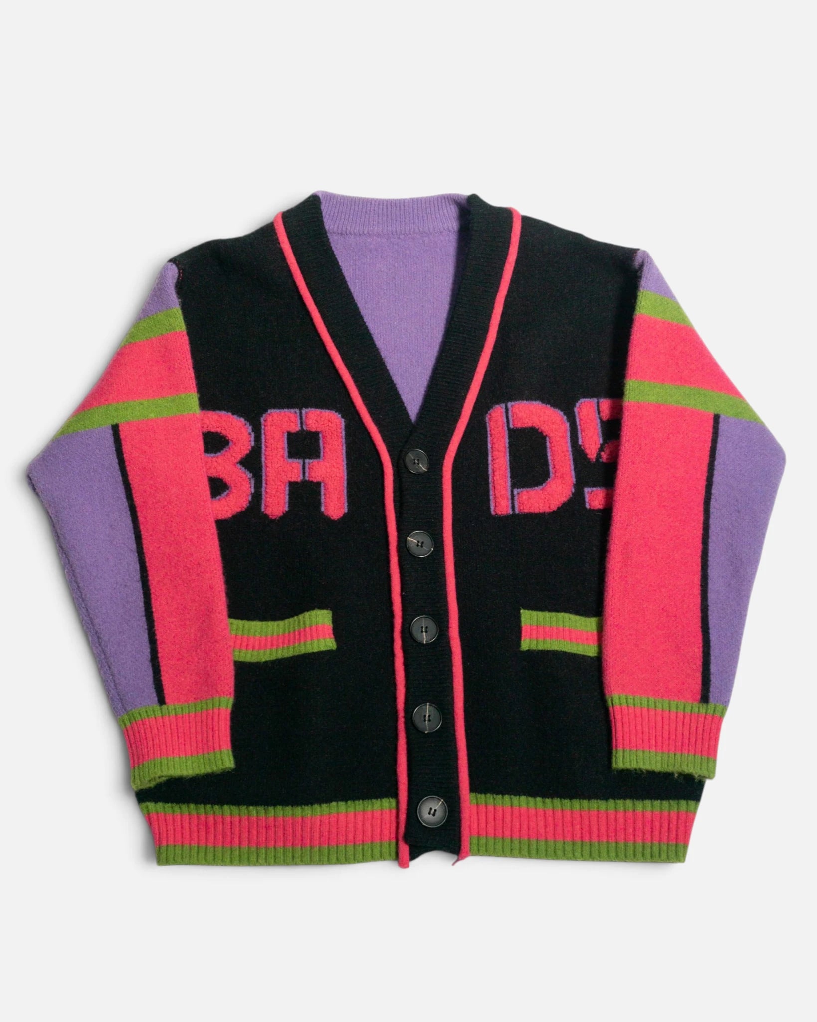 Cárdigan Color Block Bad Dos Y2K — Talla S