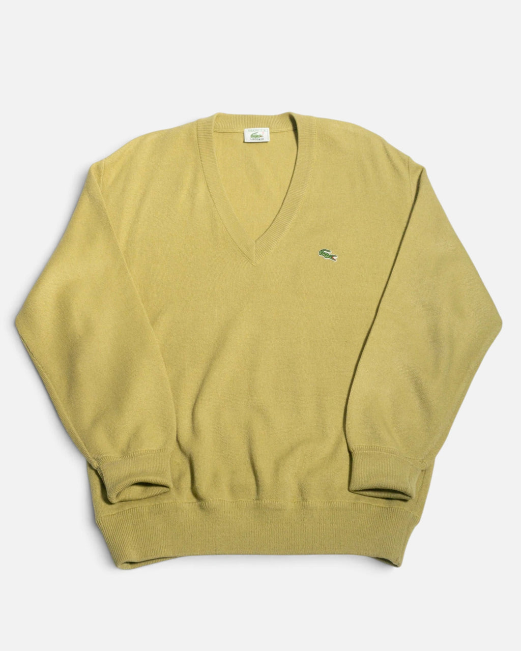 Jersey Lacoste Vneck Pistacho Vintage 90s — Talla M