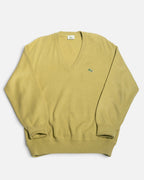 Jersey Lacoste Vneck Pistacho Vintage 90s — Talla M
