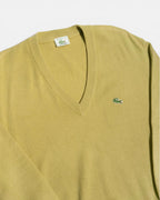 Jersey Lacoste Vneck Pistacho Vintage 90s — Talla M