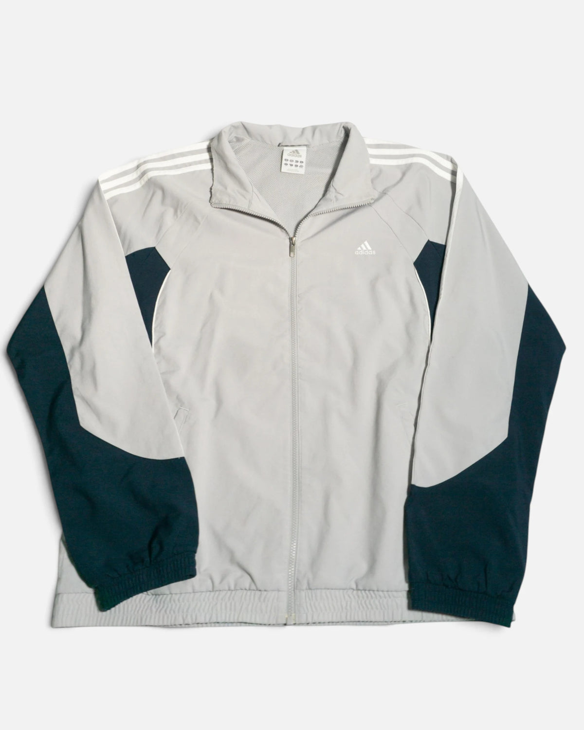 Chaqueta Adidas Cortavientos Gris Vintage 00s — Talla XL