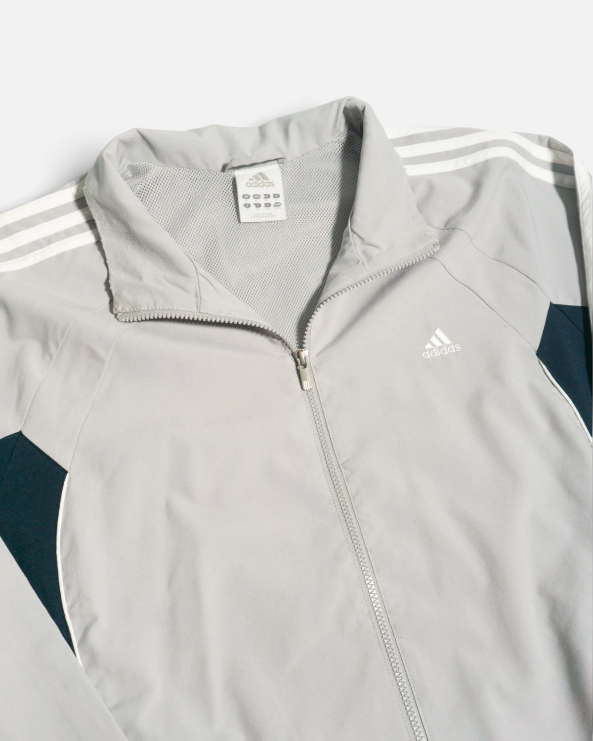 Chaqueta Adidas Cortavientos Gris Vintage 00s — Talla XL