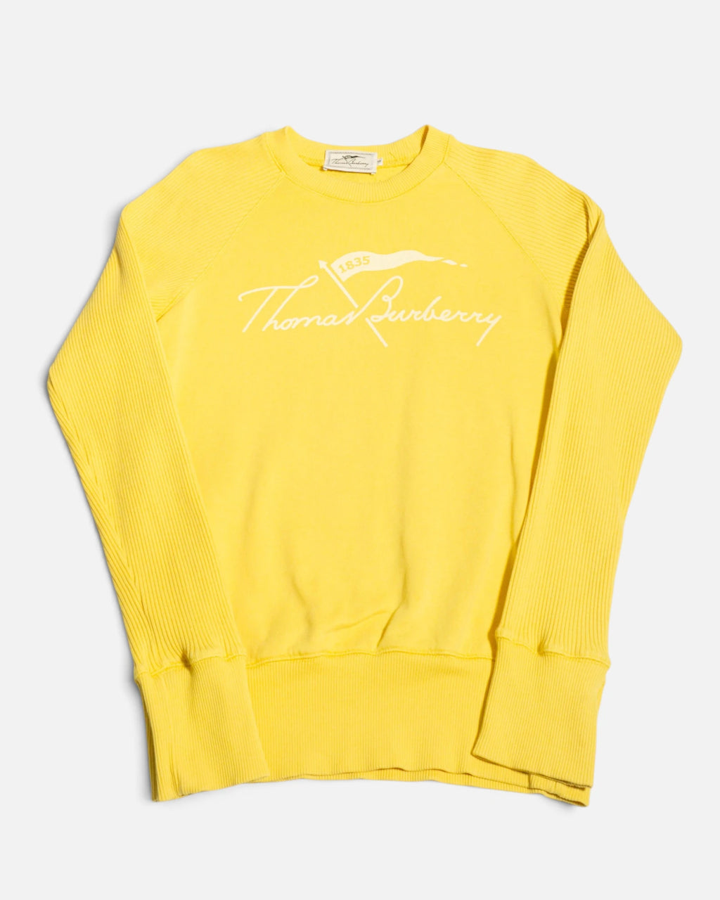 Sudadera Thomas Burberry Amarilla Vintage — Talla S