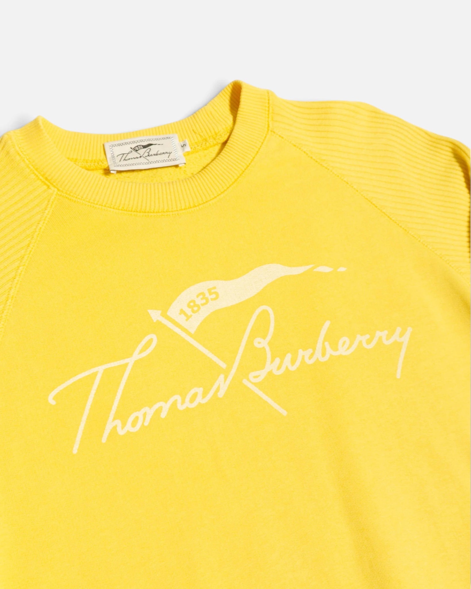 Sudadera Thomas Burberry Amarilla Vintage — Talla S