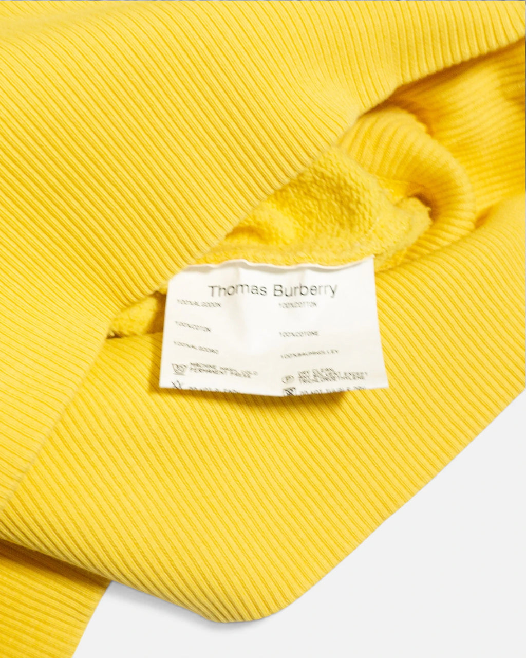 Sudadera Thomas Burberry Amarilla Vintage — Talla S